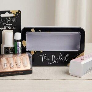 The Nailest LUXURY Press On Nails Bundle - White Medium Coffin NIB